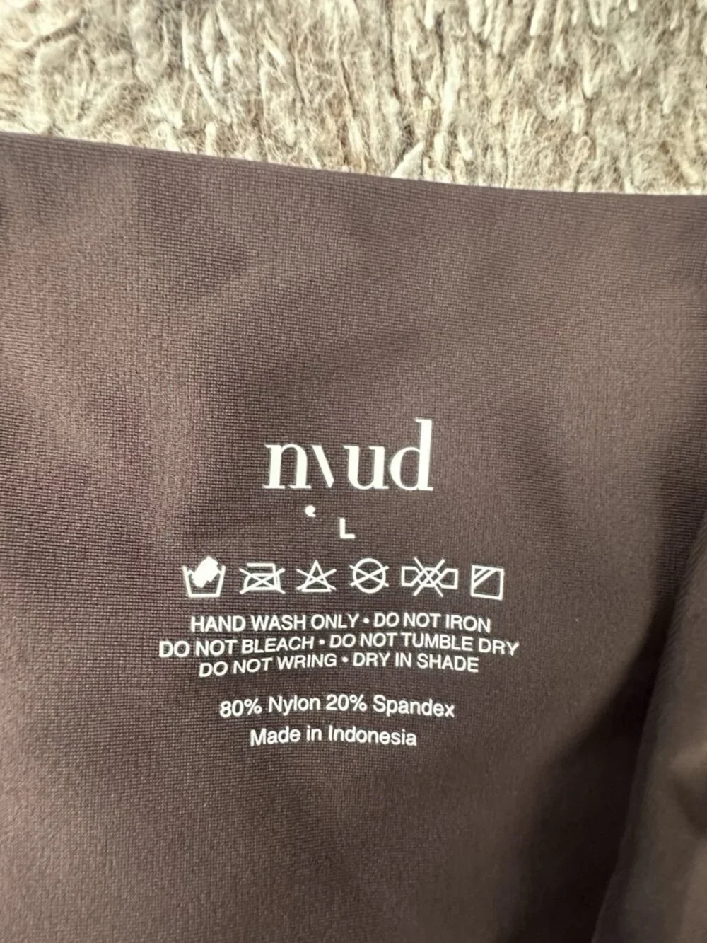 Nyud Swim Women Brown Bikini Bottoms Size Large L High Cut Cheeky Swimsuit NWOT